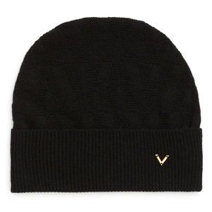 Valentino  Wool & Cashmere V logo Beanie